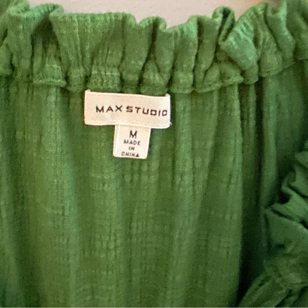 Max Studio Emerald Green Ruffled Dress - Picture 3 of 3